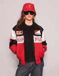 VOREL Ferrari Style Tri-Color Jacket – High-Speed Streetwear