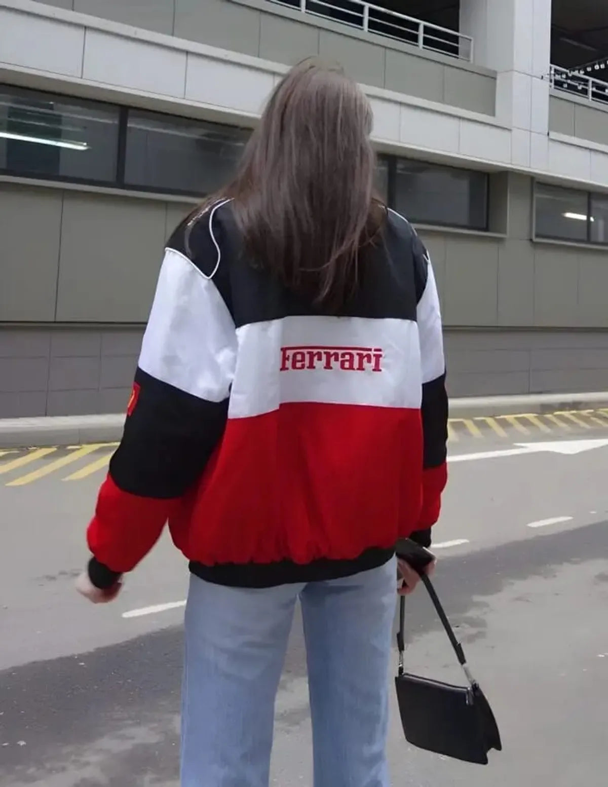 Ferrari F1 Inspired Racing Jacket – Red/Black Street Style